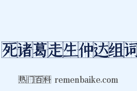 死诸葛走生仲达组词是什么意思的图片